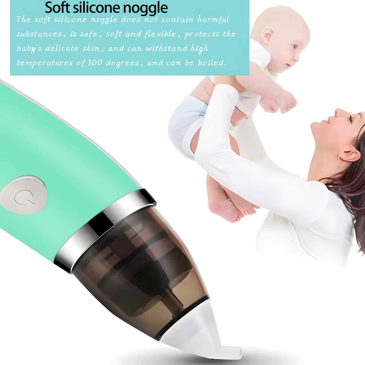 USB Silent Children'S Nasal Aspirator Electric Baby Nasal Suction Artifact Infants Young Children Clean up Nasal Congestion Tool