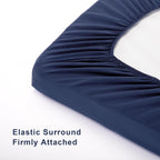 Changing Pad Cover Set in Soft Jersey Material - Fits 32"/34''X16 Contoured Pad for Babies, Navy Blue & Lt Gray