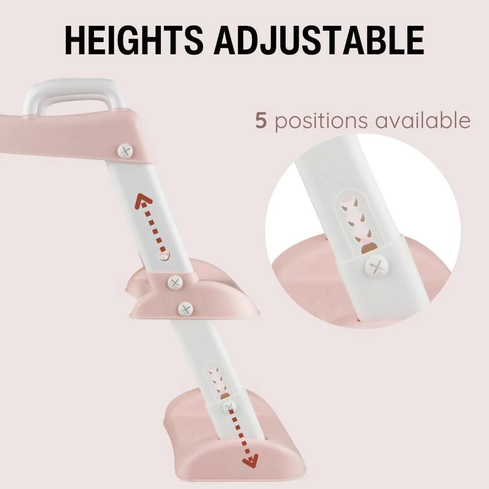 Toilet Potty Training Seat with Step Stool Ladder, Comfortable Safe Potty Seat with Anti-Slip Pads Ladder for Kids Boys Girls Toddlers (Pink)