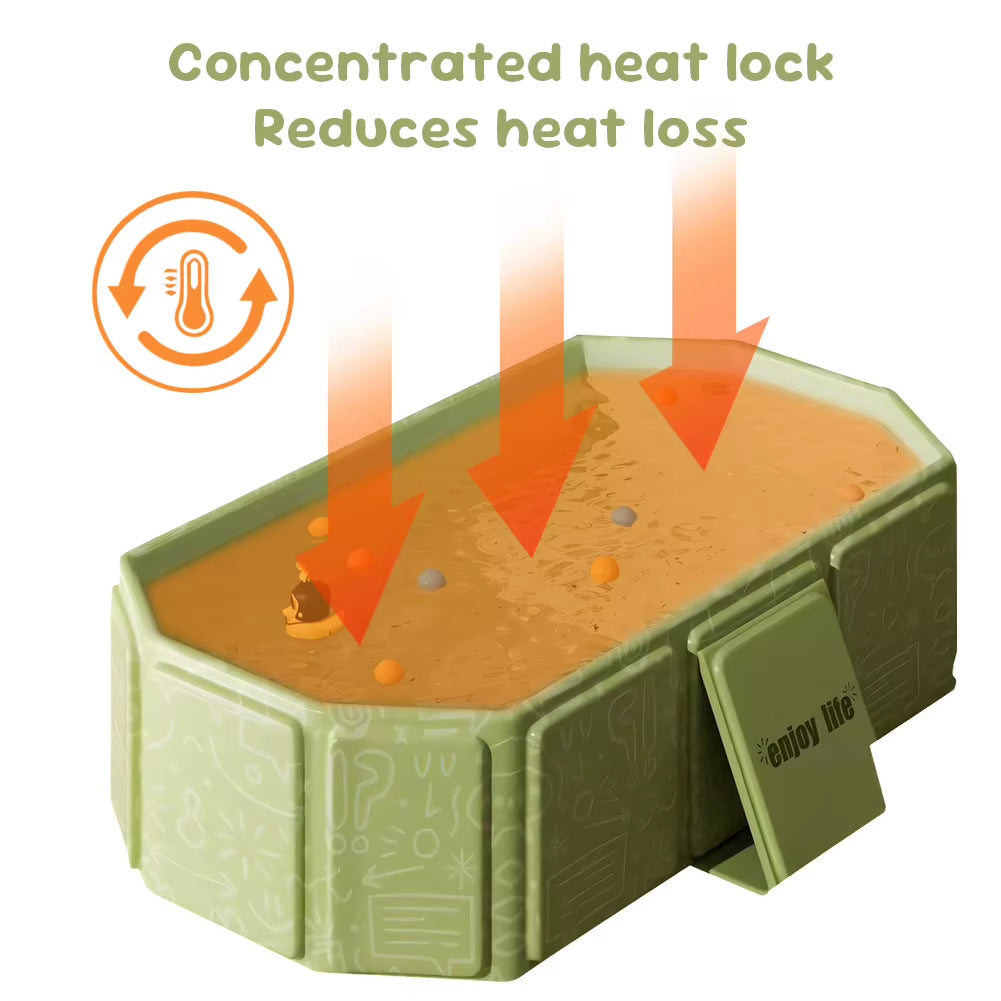 Indoor Baby Bath Tub Foldable Baby Thickened Bathing Bucket Large Extended Bathing Basin for Children Infant Use Shower Basin