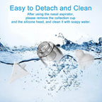 Baby Nasal Aspirator - Electric Music Infant Nose Nasal Aspirator - Automatic Booger Mucus Remove Cleaner for Newborn Kid with 4 Replacement Nozzles - 3 Suction Power Adjustable - USB Charging