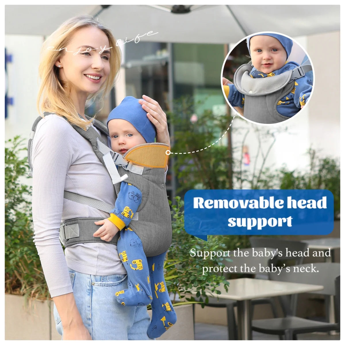 Baby Carrier Newborn to Toddler,4-In-1 Easy to Wear Ergonomic Adjustable Lightweight Infant Carrier,Newborn Baby Carrier for 8-32 Lbs,Dark Gray