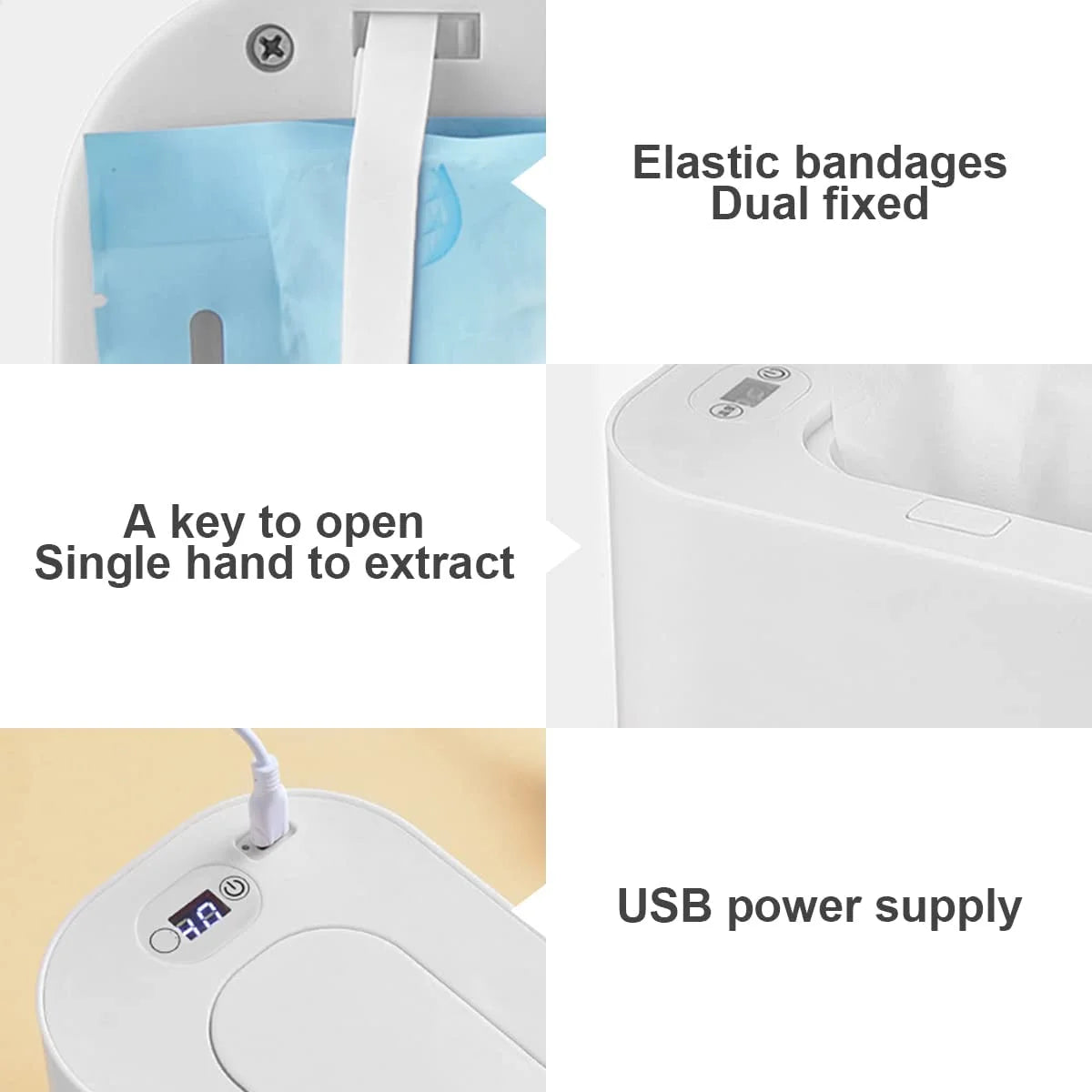 Baby Wipe Warmer and Baby Wet Wipes Dispenser, Diaper Wipe Warmer with Large Capacity, Quick Heating System, LED Display for Accurate Temperature Setting