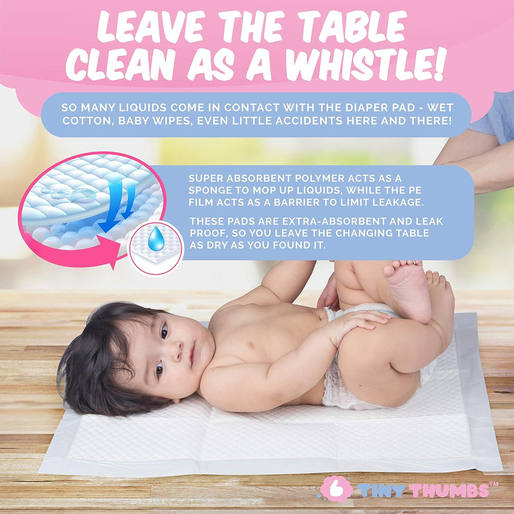 Disposable Changing Pads for Baby (20 Pack) - Super Soft, Ultra Absorbent & Waterproof Large Diaper Changing Pad Liners - Baby Changing Pad Cover & Bed Pads