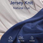 Changing Pad Cover Set in Soft Jersey Material - Fits 32"/34''X16 Contoured Pad for Babies, Navy Blue & Lt Gray