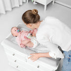 Changing Pad Cover Set in Soft Jersey Material - Fits 32"/34''X16 Contoured Pad for Babies, Navy Blue & Lt Gray