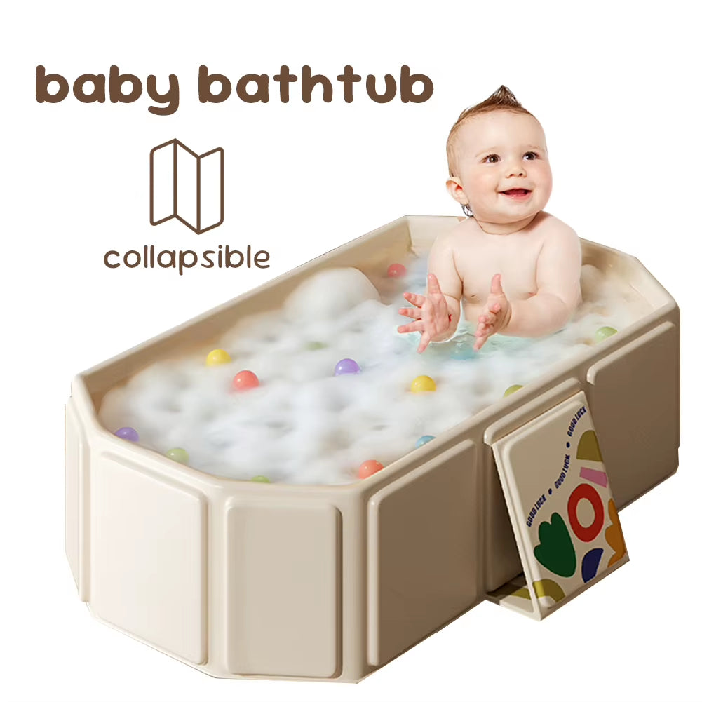 Indoor Baby Bath Tub Foldable Baby Thickened Bathing Bucket Large Extended Bathing Basin for Children Infant Use Shower Basin